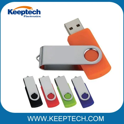 Unidad flash USB giratoria de 16 GB con logotipo personalizado